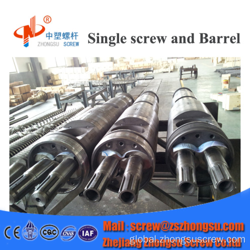 Conical twin screw barrel Bimetallic conical twin barrel double screw extruder Manufactory